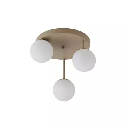Kinkiet E27 LED Bali-12 29cm x3-2 beż+złoty-5904703029984