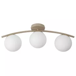 Żyrandol LED E27 Bali-12 51cm x3 beż+złoty-5904703030041