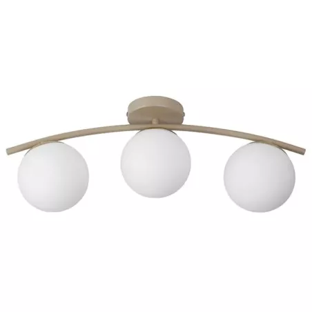 Żyrandol LED E27 Bali-12 51cm x3 beż+złoty-5904703030041