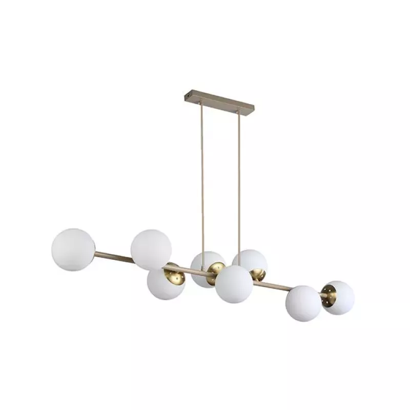 Oprawa wisząca E27 Bali-12 120cm x8 beż+złoty-5904703030027