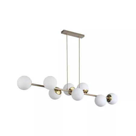 Oprawa wisząca E27 Bali-12 120cm x8 beż+złoty-5904703030027