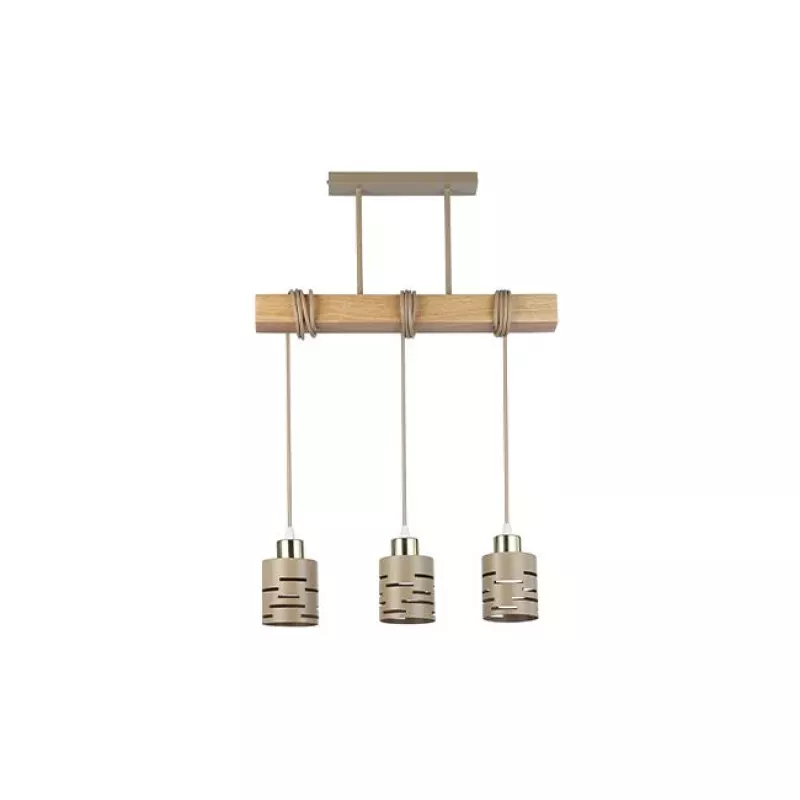 Oprawa wisząca E27 Elen x3 50cm beż+złota+WD-5904703030157