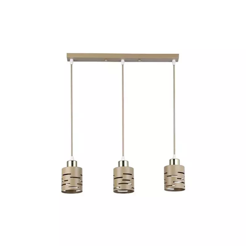 Oprawa wisząca E27 Elen x3 50cm beż+złota-5904703030164