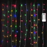 Kolorowa kurtyna sople 3x3m led RGBY serowarnie z pilota zasilane USB - 8433325385576