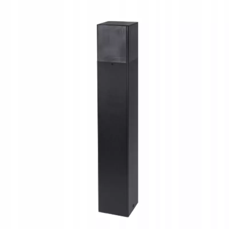 LAMPA DO OGRODU LED E27 KWADRATOWY SŁUPEK 50CM CZARNA NA ZEWNĄTRZ-5904703008859