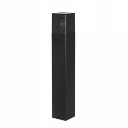 LAMPA DO OGRODU LED E27 KWADRATOWY SŁUPEK 50CM CZARNA NA ZEWNĄTRZ-5904703008859