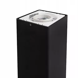 LAMPA DO OGRODU LED E27 KWADRATOWY SŁUPEK 50CM CZARNA NA ZEWNĄTRZ-5904703008859