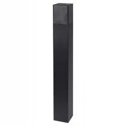 Lampa ogrodowa stojąca słupek zewnętrzny E27 80cm kwadratowa czarna-5904703008873