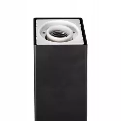 Lampa ogrodowa stojąca słupek zewnętrzny E27 80cm kwadratowa czarna-5904703008873