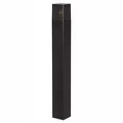 Lampa ogrodowa stojąca słupek zewnętrzny E27 80cm kwadratowa czarna-5904703008873