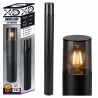 Lampa ogrodowa stojąca słupek zewnętrzny E27 80cm okrągła czarna-5904703008880