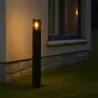 Lampa ogrodowa stojąca słupek zewnętrzny E27 80cm okrągła czarna-5904703008880