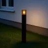 Lampa ogrodowa stojąca słupek zewnętrzny E27 80cm okrągła czarna-5904703008880
