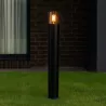 Lampa ogrodowa stojąca słupek zewnętrzny E27 80cm okrągła czarna-5904703008880