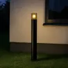Lampa ogrodowa stojąca słupek zewnętrzny E27 80cm okrągła czarna-5904703008880