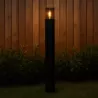 Lampa ogrodowa stojąca słupek zewnętrzny E27 80cm okrągła czarna-5904703008880