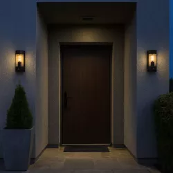 Kinkiet zewnętrzny lampa ogrodowa CZUJNIK RUCHU elewacyjna ścienna E27 LED-5904703010005