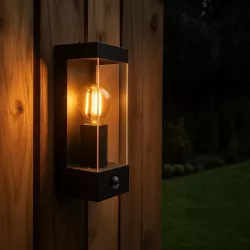 Kinkiet zewnętrzny lampa ogrodowa CZUJNIK RUCHU elewacyjna ścienna E27 LED-5904703010012
