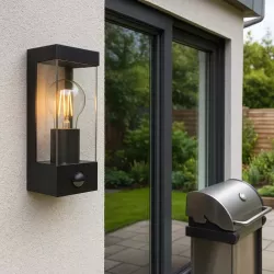 Kinkiet zewnętrzny lampa ogrodowa CZUJNIK RUCHU elewacyjna ścienna E27 LED-5904703010012