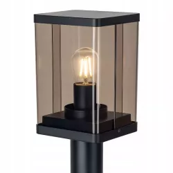 Lampa ogrodowa stojąca słupek zewnętrzny E27 50cm czarna-5904703009993