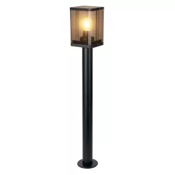 Lampa ogrodowa stojąca słupek zewnętrzny E27 50cm czarna-5904703009993