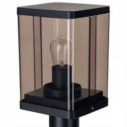 Lampa ogrodowa stojąca słupek zewnętrzny E27 50cm czarna-5904703009993
