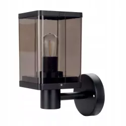 Kinkiet LED XUDO E27 IP44 Przydymiony Klosz Czarny 1 szt.-5904703010036
