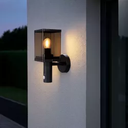 Kinkiet zewnętrzny lampa ogrodowa CZUJNIK RUCHU elewacyjna ścienna E27 LED-5904703010043