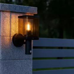 Kinkiet zewnętrzny lampa ogrodowa CZUJNIK RUCHU elewacyjna ścienna E27 LED-5904703010043
