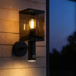 Kinkiet zewnętrzny lampa ogrodowa CZUJNIK RUCHU elewacyjna ścienna E27 LED-5904703010043