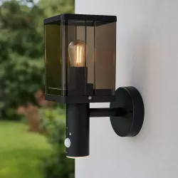 Kinkiet zewnętrzny lampa ogrodowa CZUJNIK RUCHU elewacyjna ścienna E27 LED-5904703010043