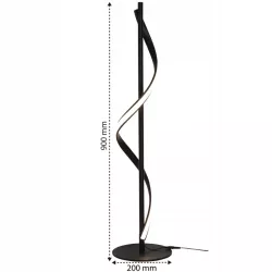 Lampa Stojąca Podłogowa LED 4000K 20W czarna 90cm Do Czytania-5904703012627