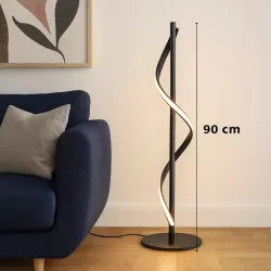 Lampa Stojąca Podłogowa LED 4000K 20W czarna 90cm Do Czytania-5904703012627