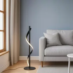 Lampa Stojąca Podłogowa LED 4000K 20W czarna 90cm Do Czytania-5904703012627