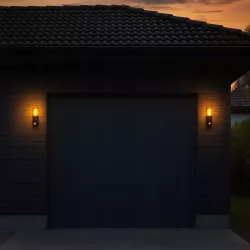 Kinkiet zewnętrzny lampa ogrodowa CZUJNIK RUCHU elewacyjna ścienna E27 LED-5904703009085
