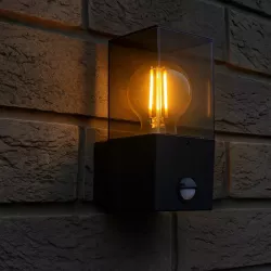Kinkiet zewnętrzny lampa ogrodowa CZUJNIK RUCHU elewacyjna ścienna E27 LED-5904703009092