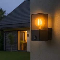 Kinkiet zewnętrzny lampa ogrodowa CZUJNIK RUCHU elewacyjna ścienna E27 LED-5904703009092