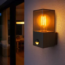 Kinkiet zewnętrzny lampa ogrodowa CZUJNIK RUCHU elewacyjna ścienna E27 LED-5904703009092