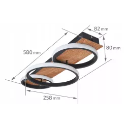 LAMPA SUFITOWA LED XD-LA125 PLAFON ŻYRANDOL CZARNY 25W 4000K-5904703012542