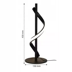 Lampa Stojąca Biurkowa Stołowa LED 4000K 10W czarna 43cm Do Czytania-5904703012610