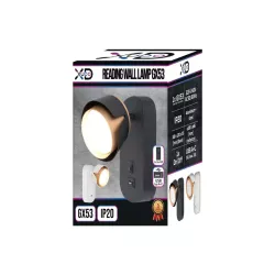KINKIET do czytania ścienny lampa oprawa GX53 Czarny + złoty XUDO-5904703011934