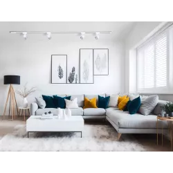 Reflektor GU10 na szynę 1-faza, kolor biały, XUDO, XD-IT101W-5904703012009