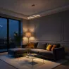 Lampa sufitowa LED wisząca żyrandol do Pokoju Nowoczesny 4000K 120cm złoty-5904703012573