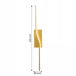 Lampa ścienna LED kinkiet ścienny wewnętrzny 12W 4000K 60cm złoty-5904703012603