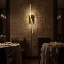 Lampa ścienna LED kinkiet ścienny wewnętrzny 12W 4000K 60cm złoty-5904703012603