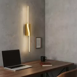 Lampa ścienna LED kinkiet ścienny wewnętrzny 12W 4000K 60cm złoty-5904703012603