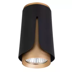 Oprawa halogenowa lampa sufitowa GU10spot reflektor czarny + złoty XUDO-5904703011545