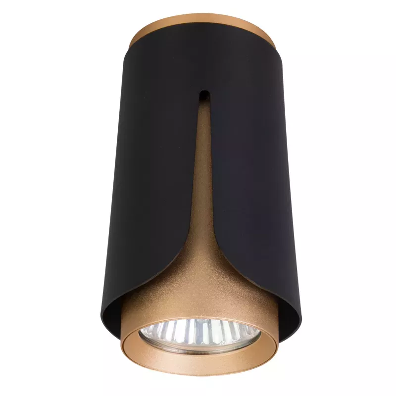 Oprawa halogenowa lampa sufitowa GU10spot reflektor czarny + złoty XUDO-5904703011545