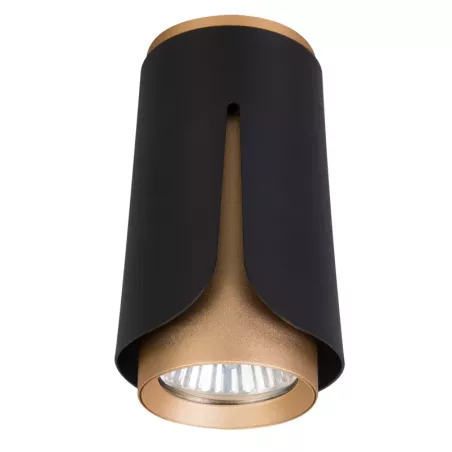 Oprawa halogenowa lampa sufitowa GU10spot reflektor czarny + złoty XUDO-5904703011545