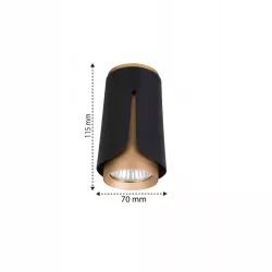 Oprawa halogenowa lampa sufitowa GU10spot reflektor czarny + złoty XUDO-5904703011545